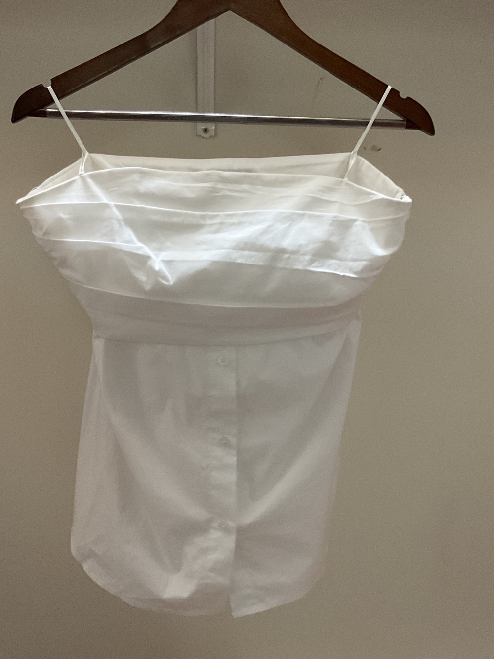 Zara White Strapless Layered Bodice Top
